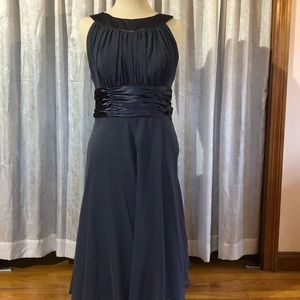 Silver formal dress.